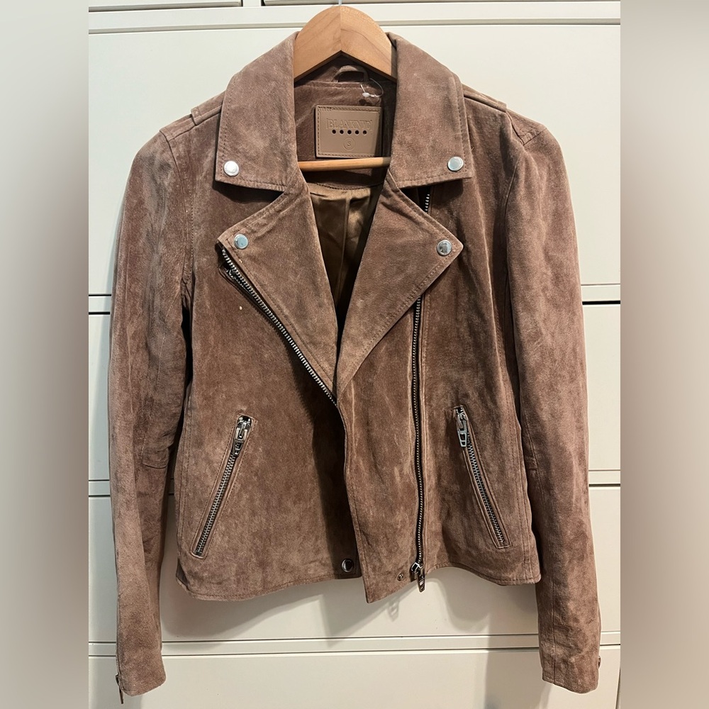 Blank NYC Tan Suede Leather Jacket